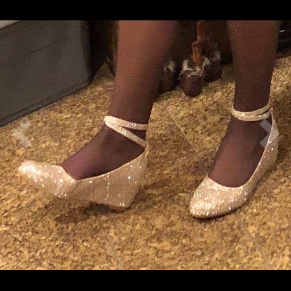 Cloe’ and Chase Nude Rhinestone Wedges